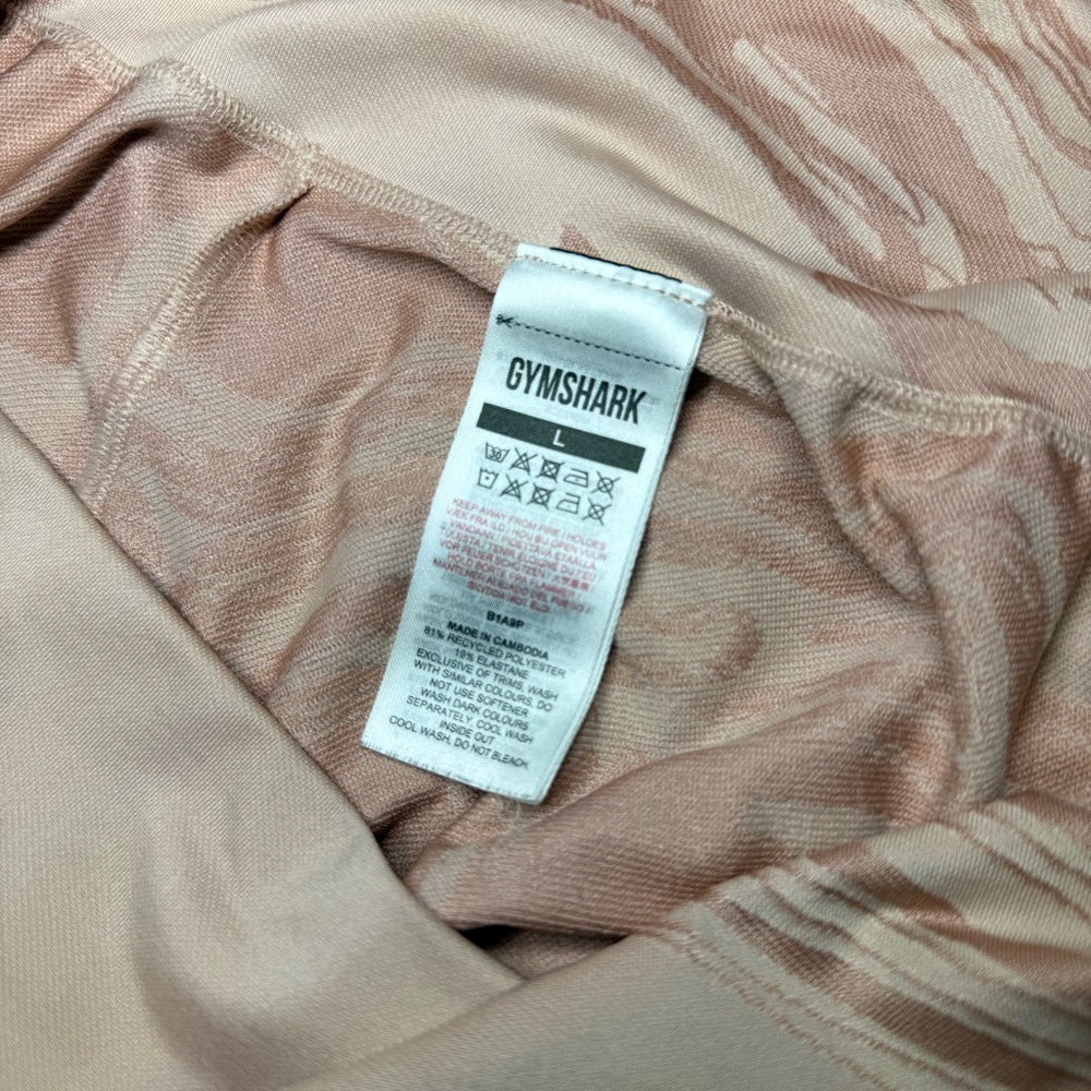 Gymshark Power Jacquard Light Pink Shorts - Picture 3 of 3